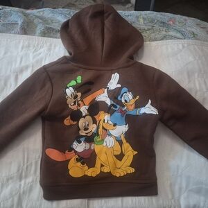 Disney Brown Hoodie with Classic Characters